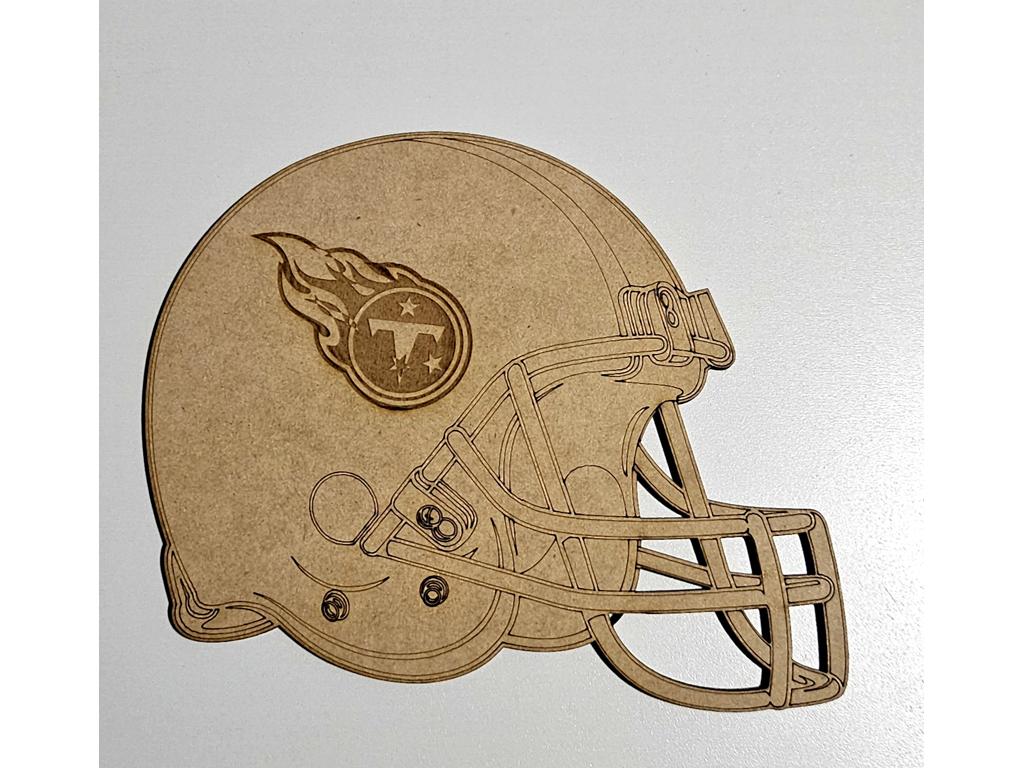 Casco decorativo personalizado con logo grabado para equipo Titans