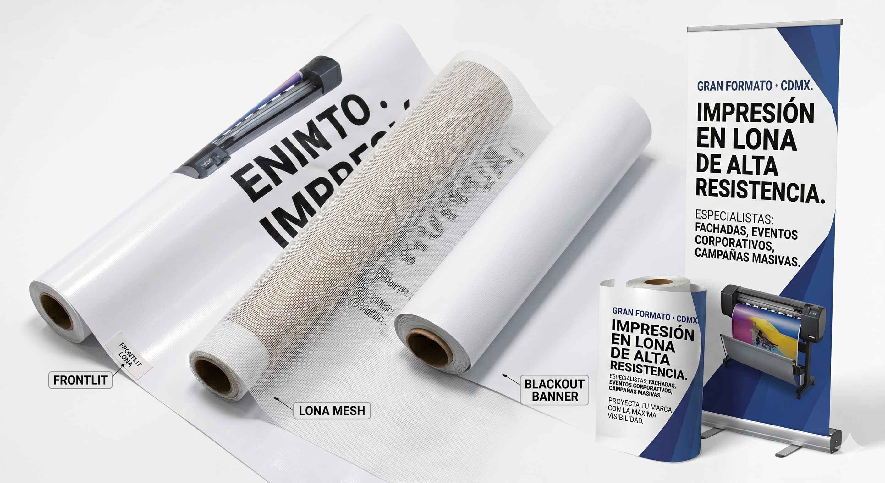 Impresión de lona publicitaria gran formato